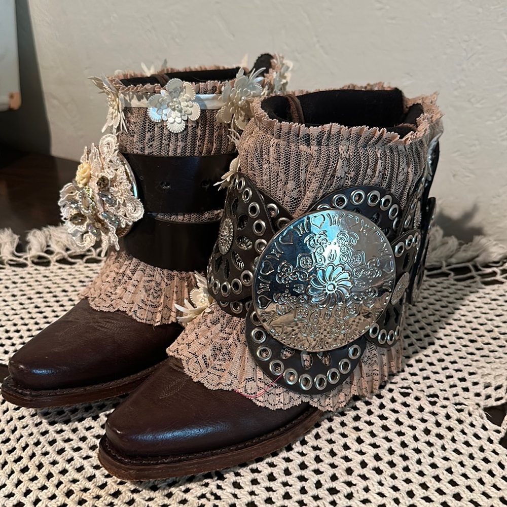 Gypsy Rose repurposed boots